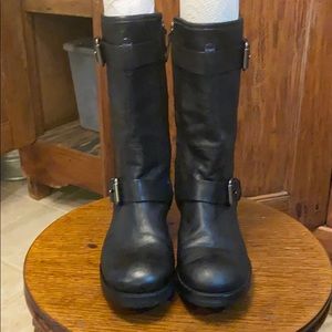 Tory Burch black leather boots Sz 6.5 NWOT